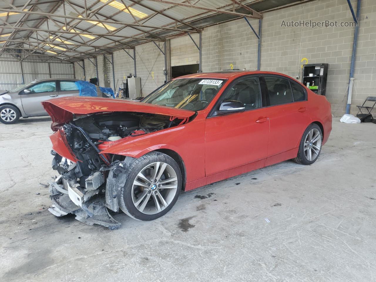 2015 Bmw 328 I Red vin: WBA3A5G51FNS82795