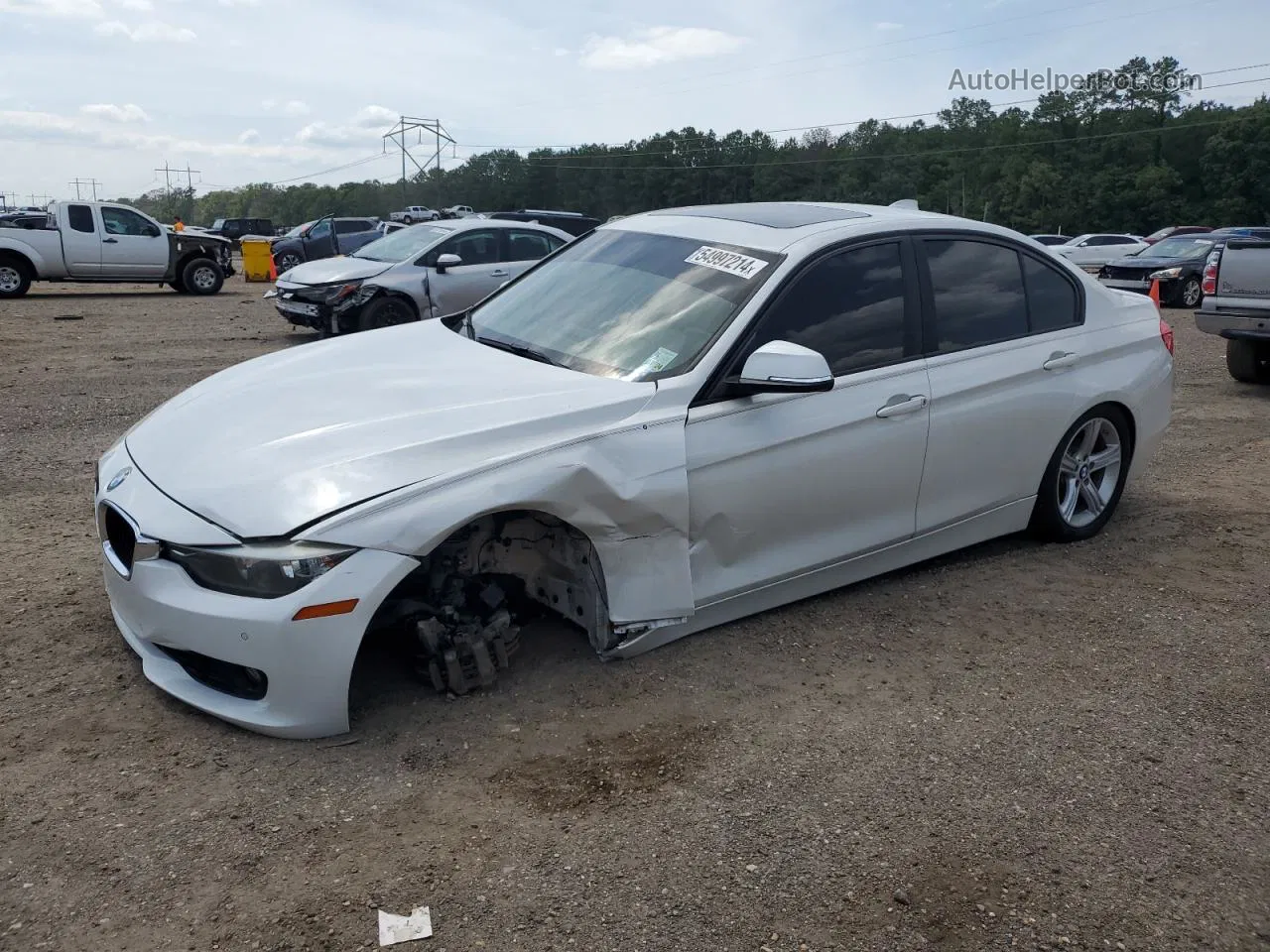 2015 Bmw 328 I White vin: WBA3A5G51FNS87088