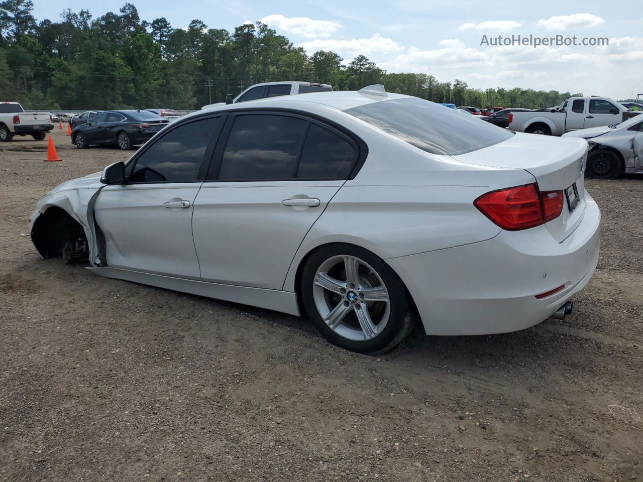 2015 Bmw 328 I White vin: WBA3A5G51FNS87088