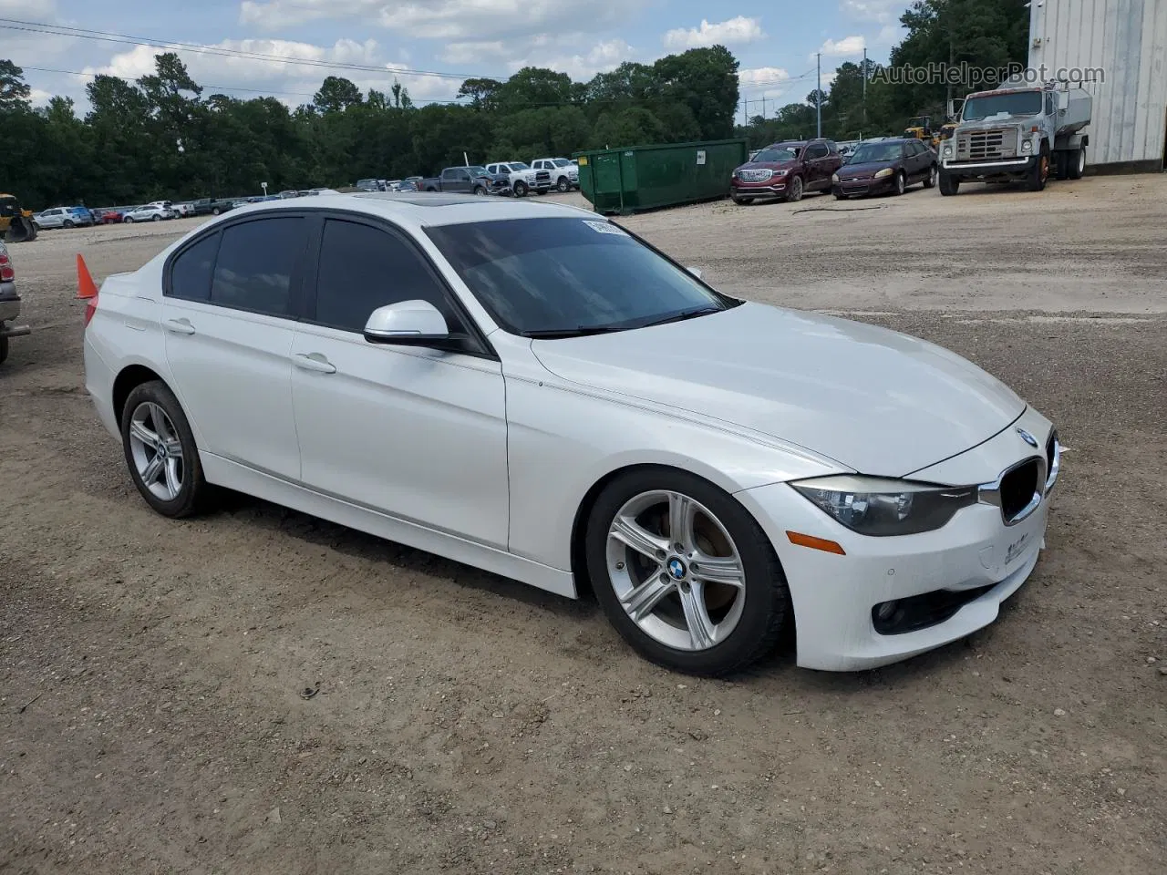 2015 Bmw 328 I White vin: WBA3A5G51FNS87088