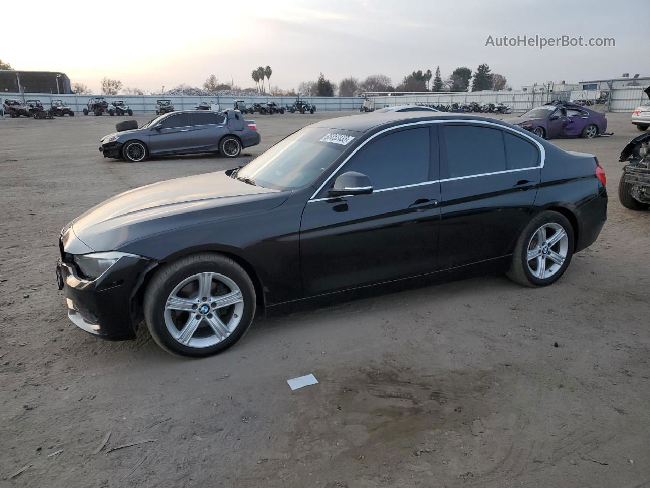 2015 Bmw 328 I Черный vin: WBA3A5G53FNP35010