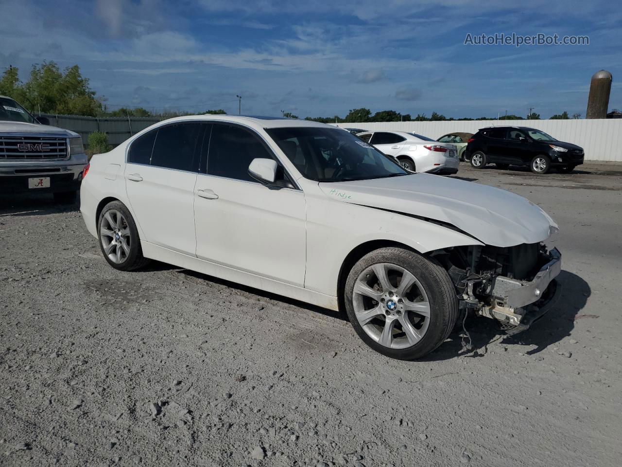 2015 Bmw 328 I White vin: WBA3A5G53FNP35072