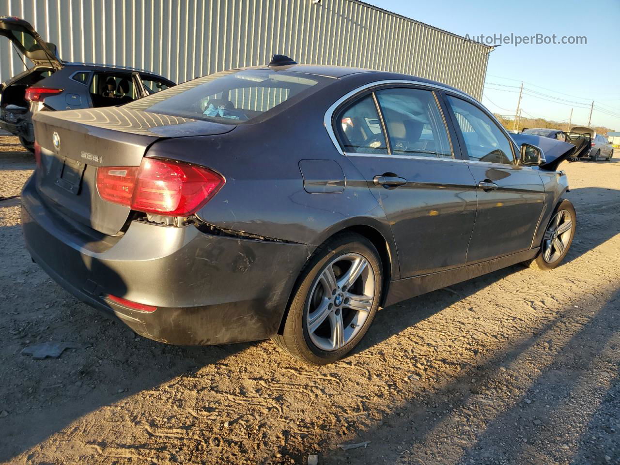 2015 Bmw 328 I Серый vin: WBA3A5G53FNS82569