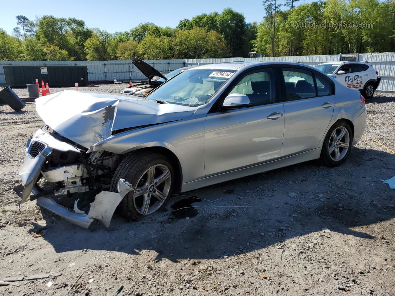 2015 Bmw 328 I Silver vin: WBA3A5G53FNS88145