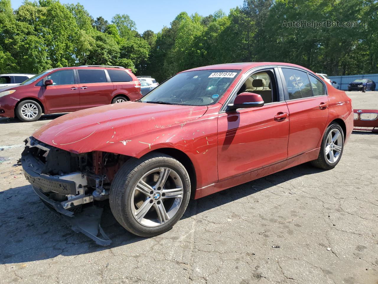 2013 Bmw 328 I Red vin: WBA3A5G54DNP20979