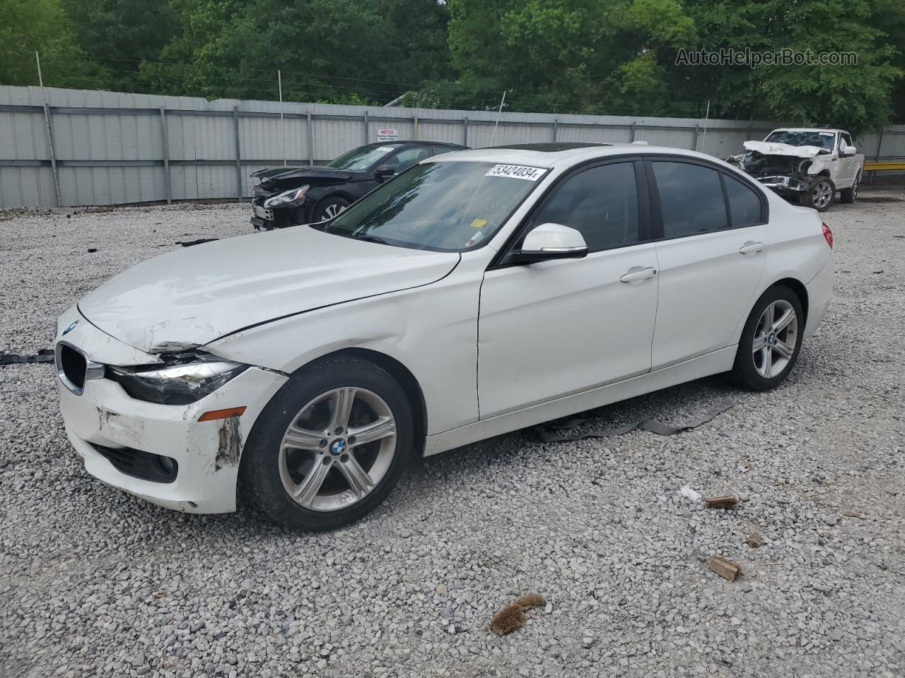 2014 Bmw 328 I White vin: WBA3A5G54ENP33507