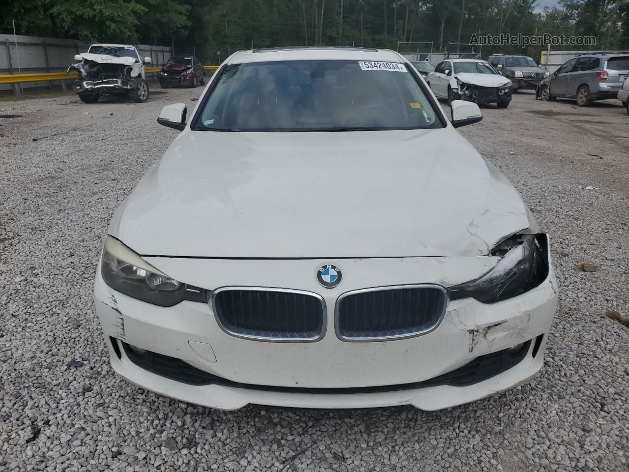 2014 Bmw 328 I White vin: WBA3A5G54ENP33507