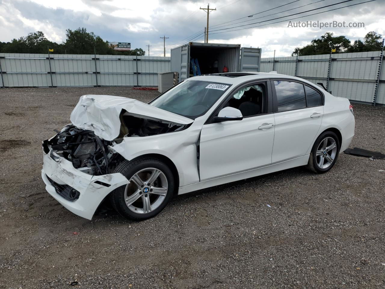 2015 Bmw 328 I White vin: WBA3A5G55FNS85585