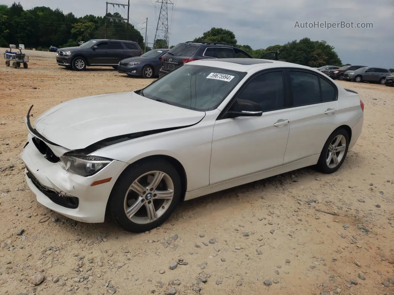 2014 Bmw 328 I White vin: WBA3A5G56ENP32939