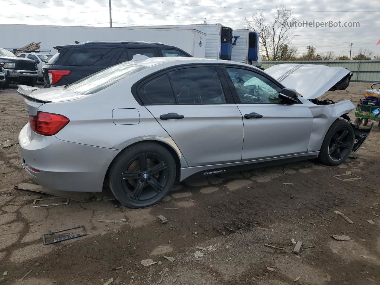 2015 Bmw 328 I Silver vin: WBA3A5G56FNS83327