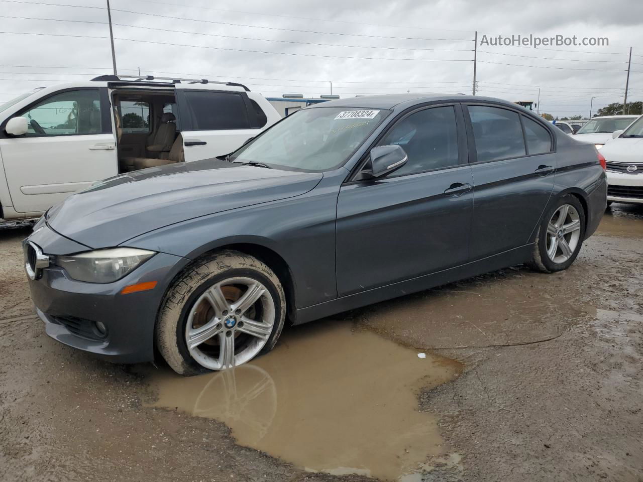 2015 Bmw 328 I Gray vin: WBA3A5G56FNS86082