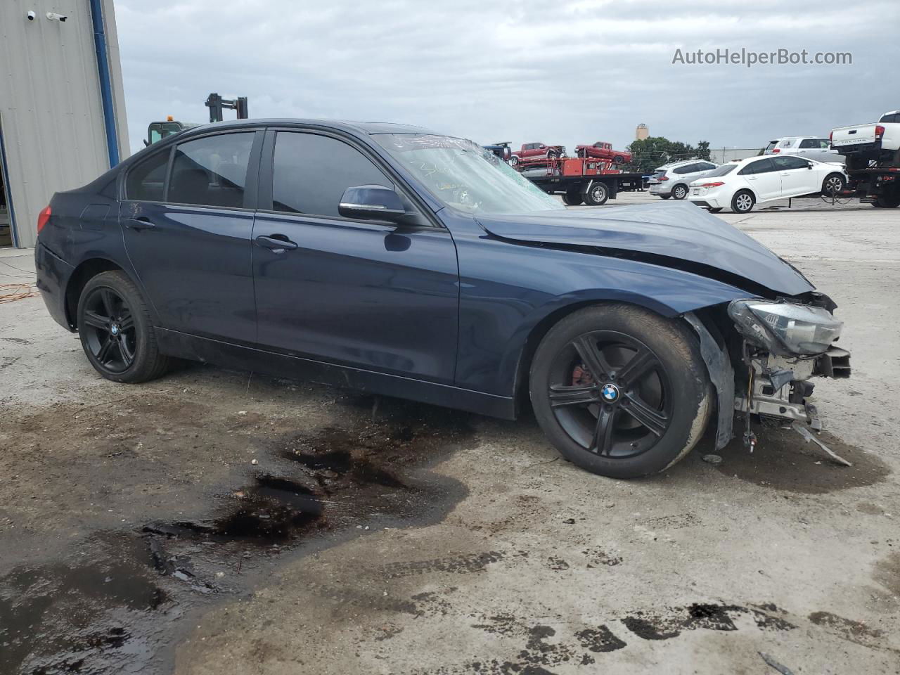 2014 Bmw 328 I Blue vin: WBA3A5G57ENP32450