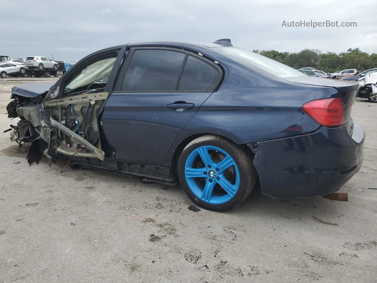 2014 Bmw 328 I Blue vin: WBA3A5G57ENP32450