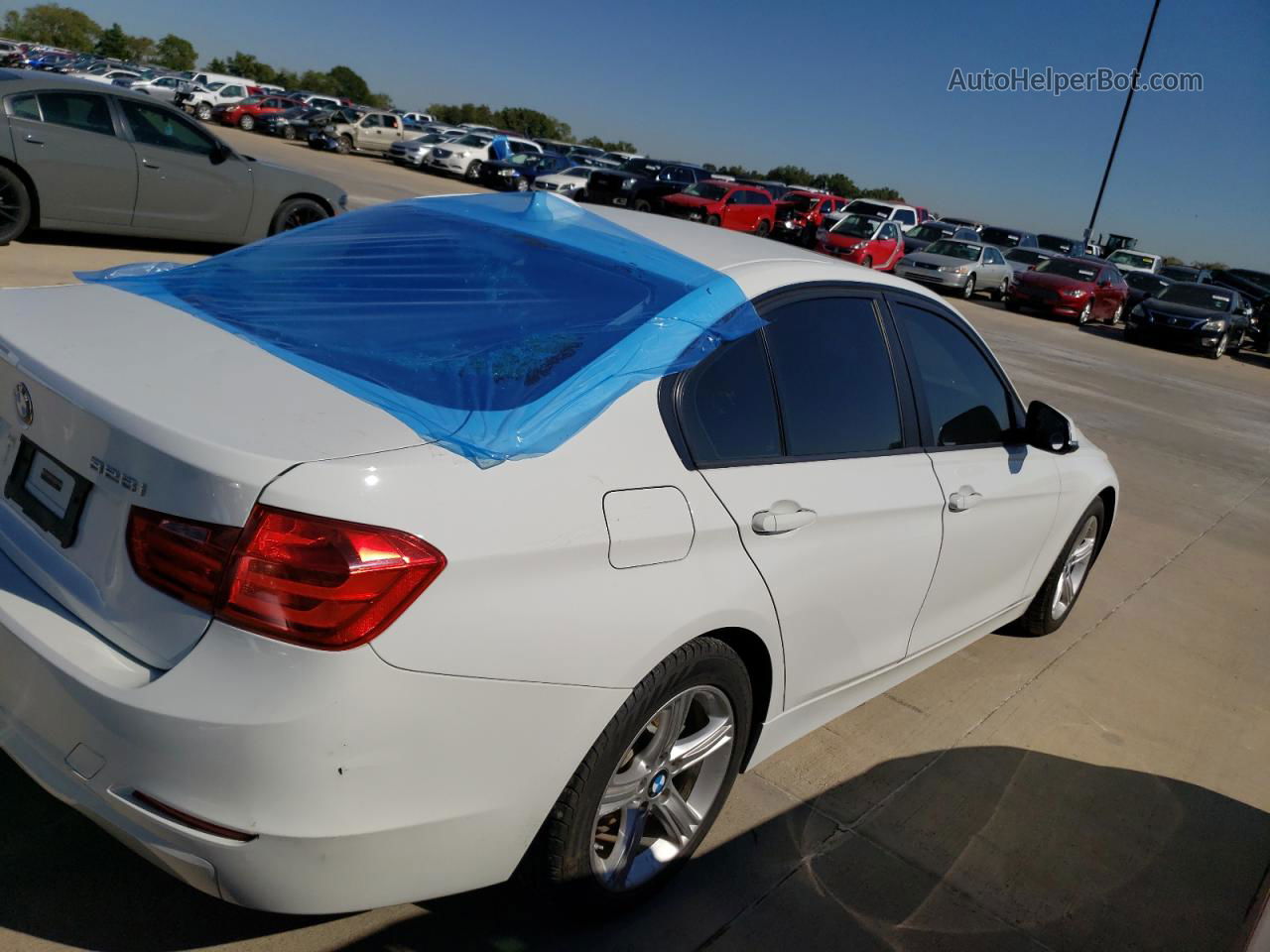 2015 Bmw 328 I White vin: WBA3A5G58FNS84592