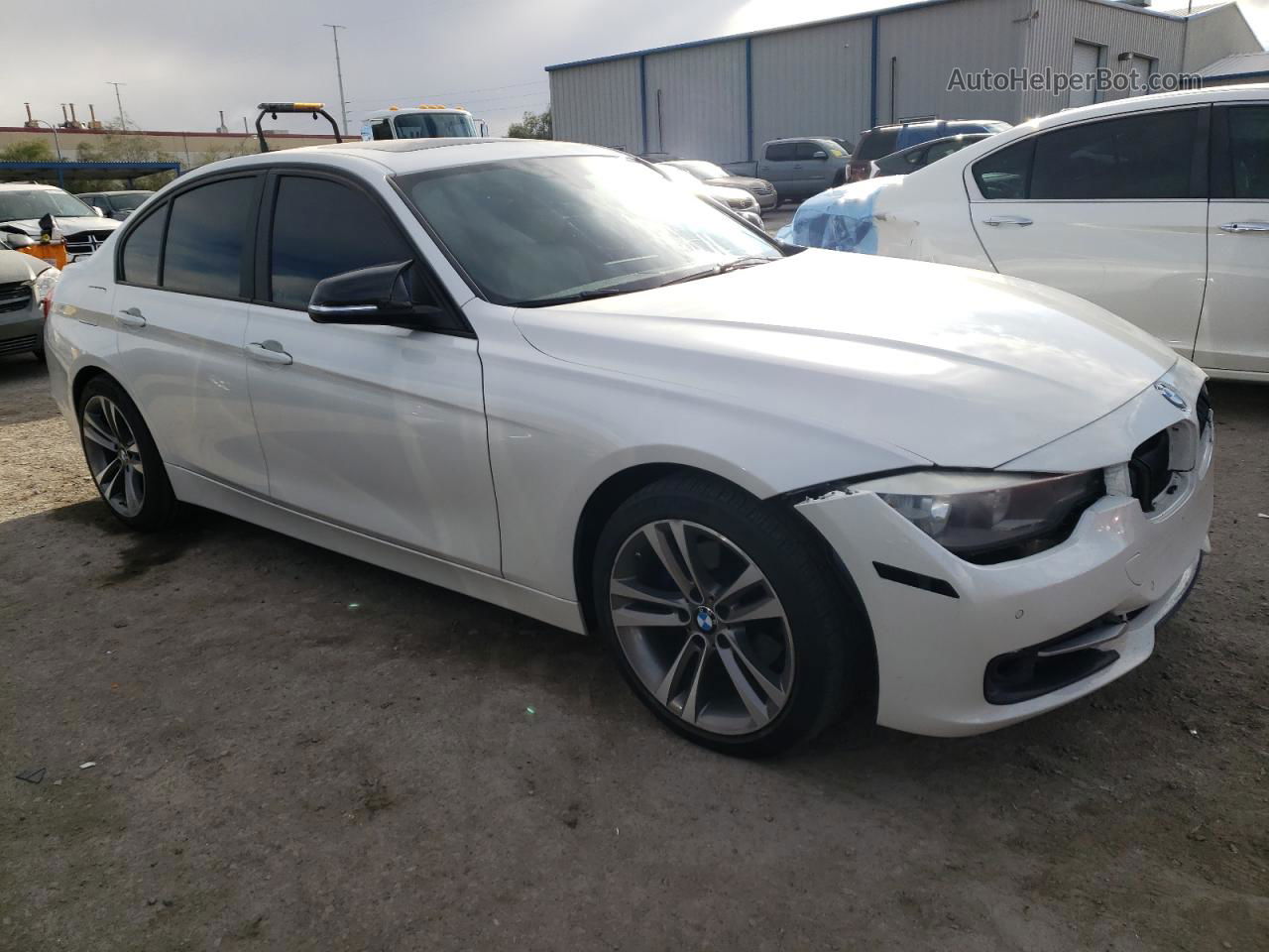 2015 Bmw 328 I White vin: WBA3A5G58FNS84849