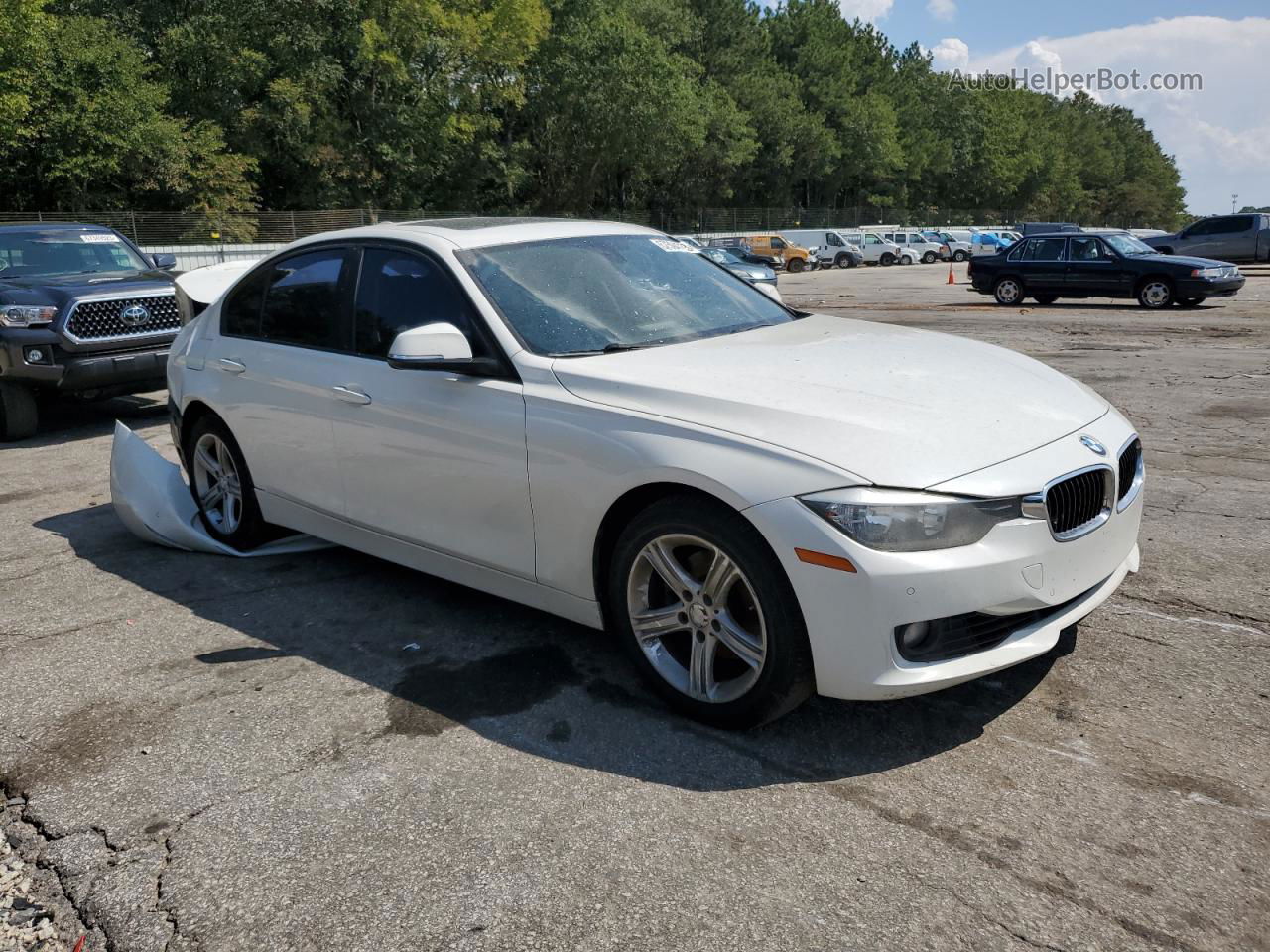 2014 Bmw 328 I White vin: WBA3A5G59ENP30344