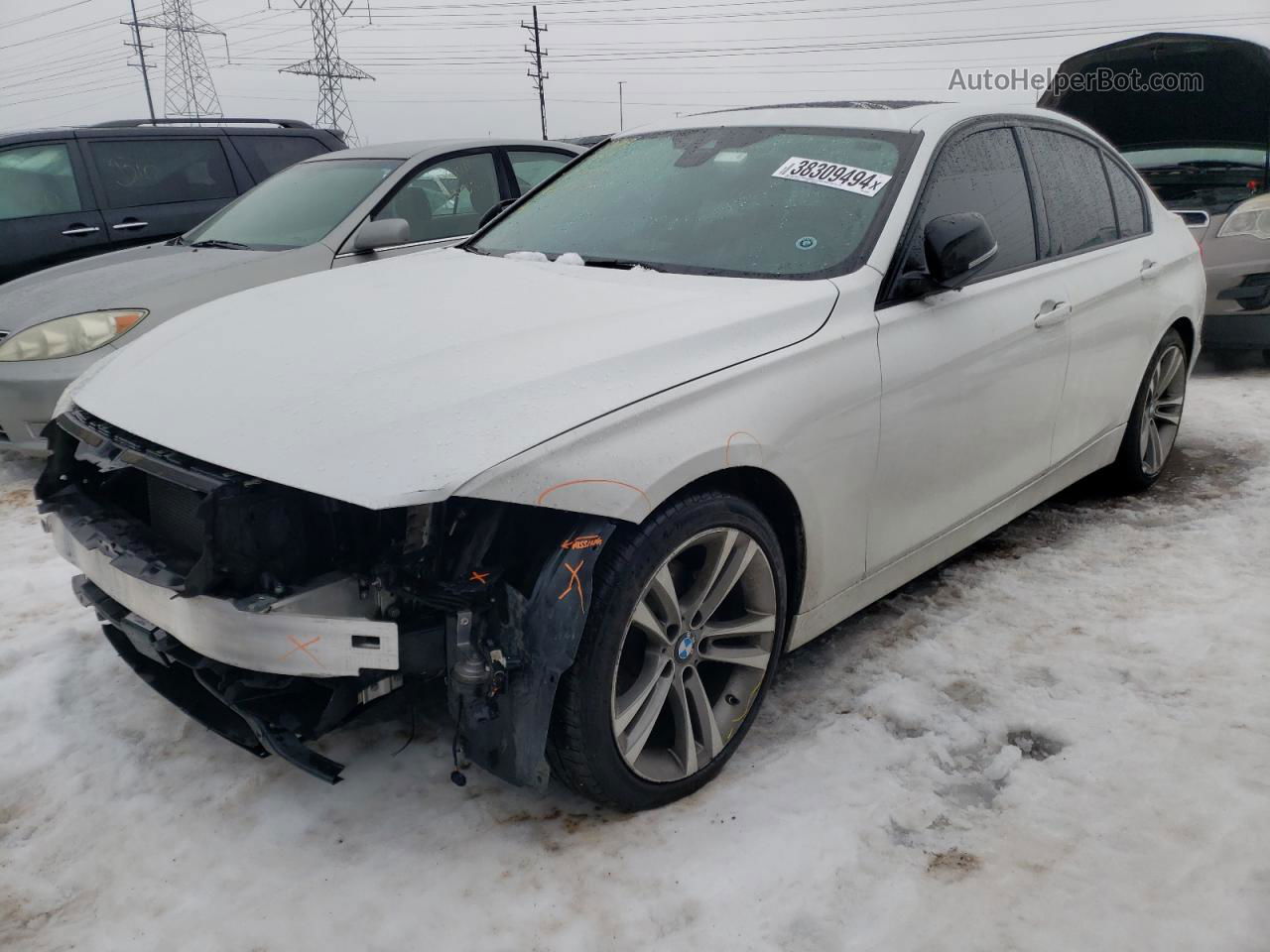 2015 Bmw 328 I White vin: WBA3A5G59FNS85265