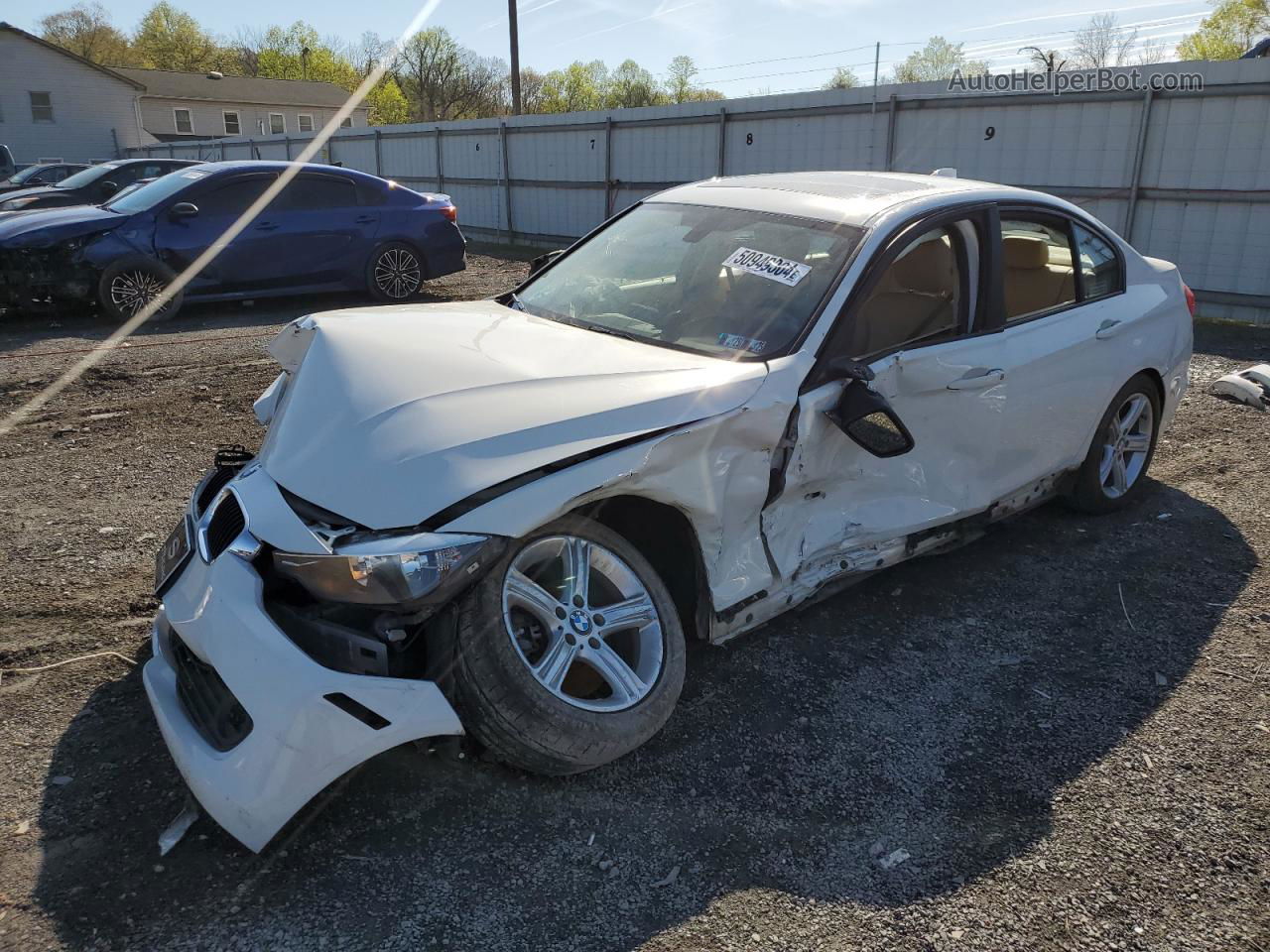 2015 Bmw 328 I White vin: WBA3A5G59FNS86366