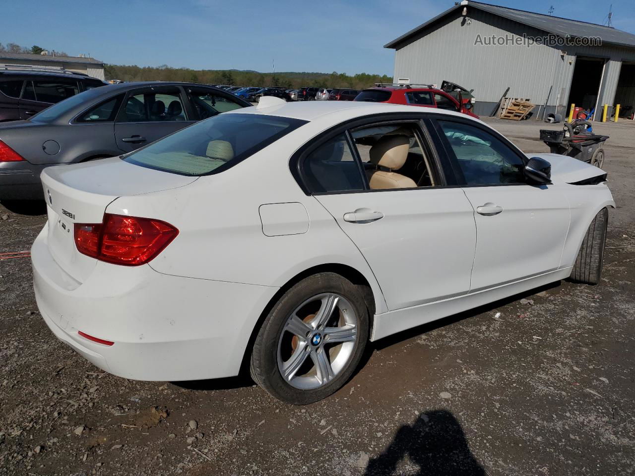 2015 Bmw 328 I White vin: WBA3A5G59FNS86366