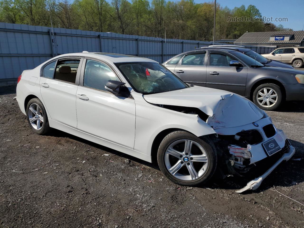 2015 Bmw 328 I White vin: WBA3A5G59FNS86366