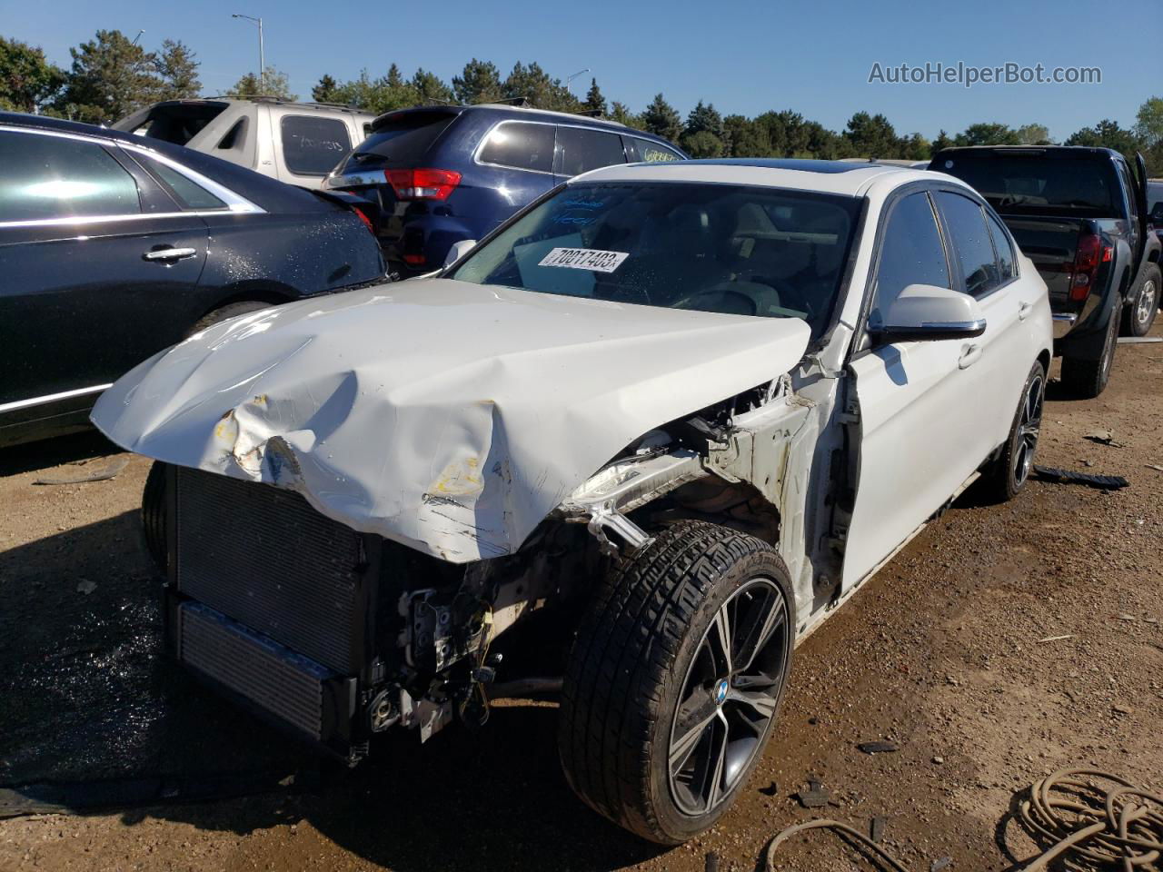 2014 Bmw 328 I White vin: WBA3A5G5XENP34080