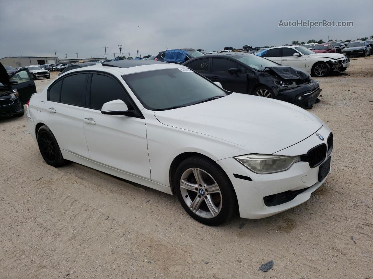 2015 Bmw 328 I White vin: WBA3A5G5XFNS83122