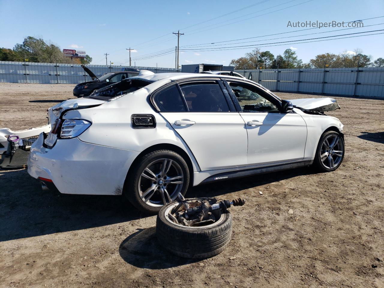 2015 Bmw 335 I White vin: WBA3A9C50FKW74648