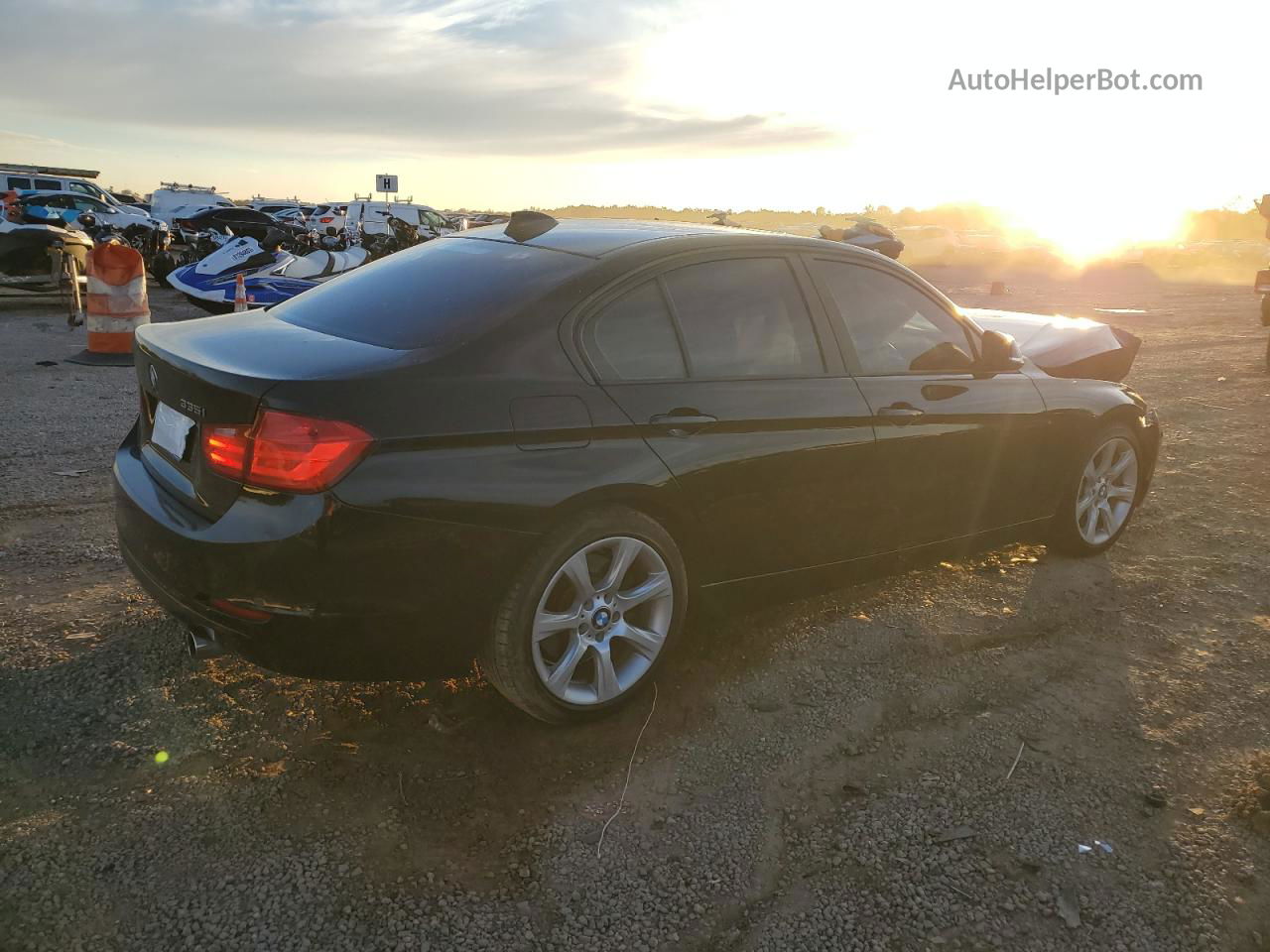 2013 Bmw 335 I Черный vin: WBA3A9C51DF477476