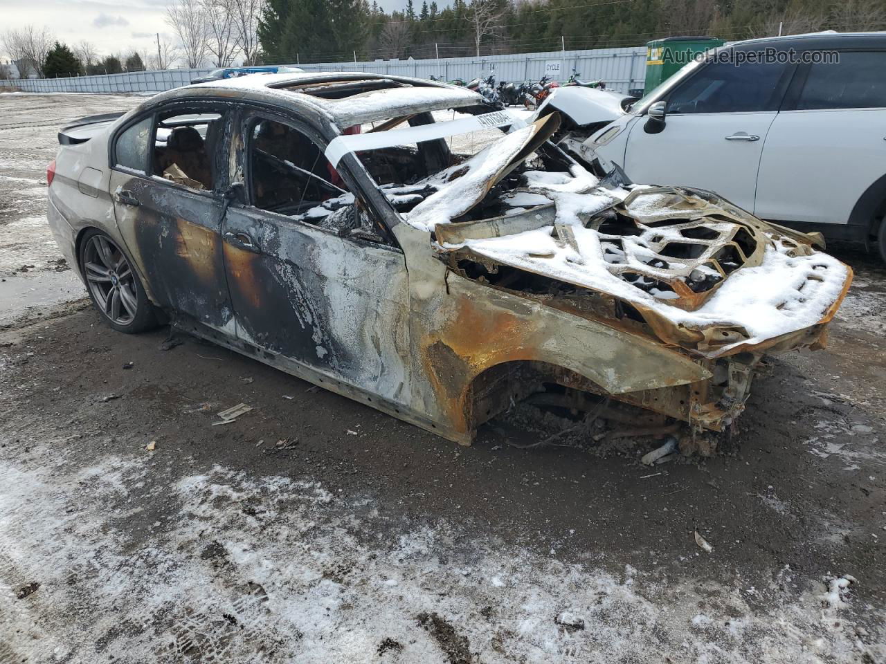 2013 Bmw 335 I Burn vin: WBA3A9C53DF475664