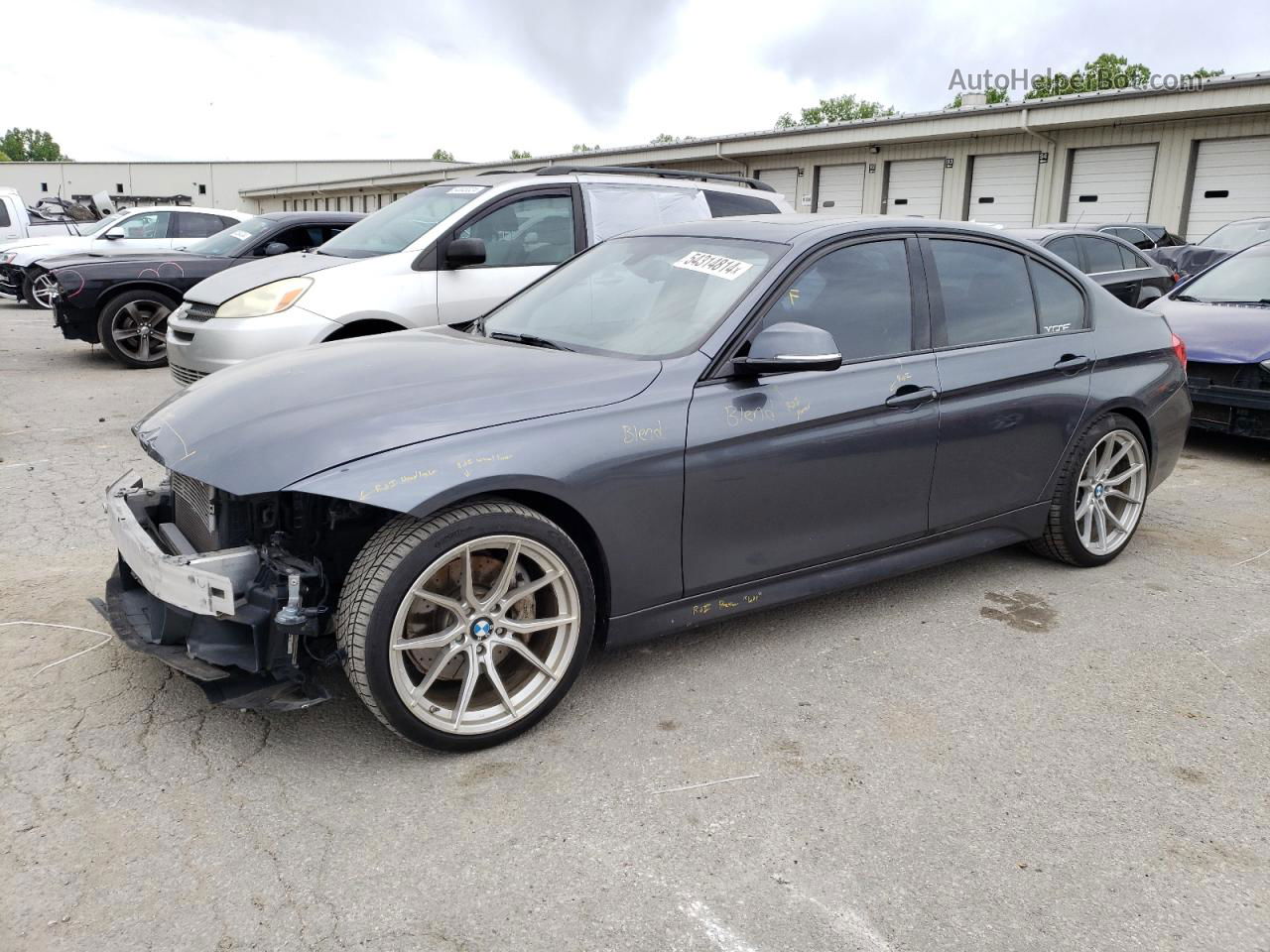 2014 Bmw 335 I Серый vin: WBA3A9C54EF478834