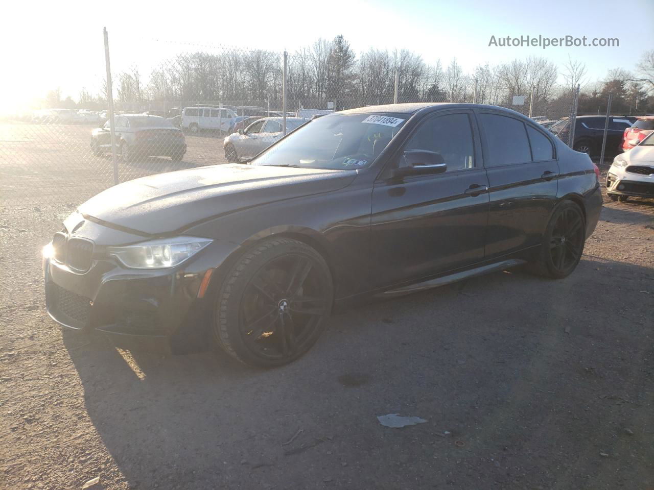 2014 Bmw 335 I Черный vin: WBA3A9C55EF479216