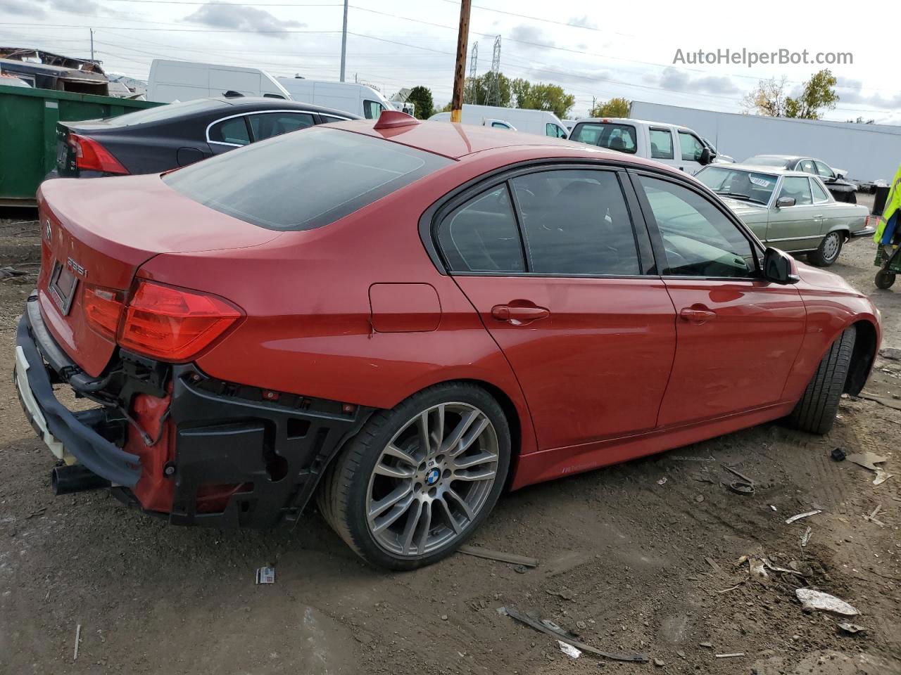 2015 Bmw 335 I Красный vin: WBA3A9C55FK472985