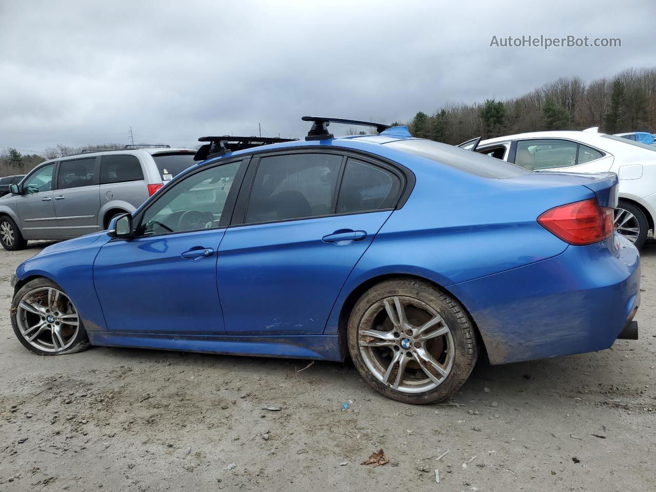 2013 Bmw 335 I Синий vin: WBA3A9C5XDF476620