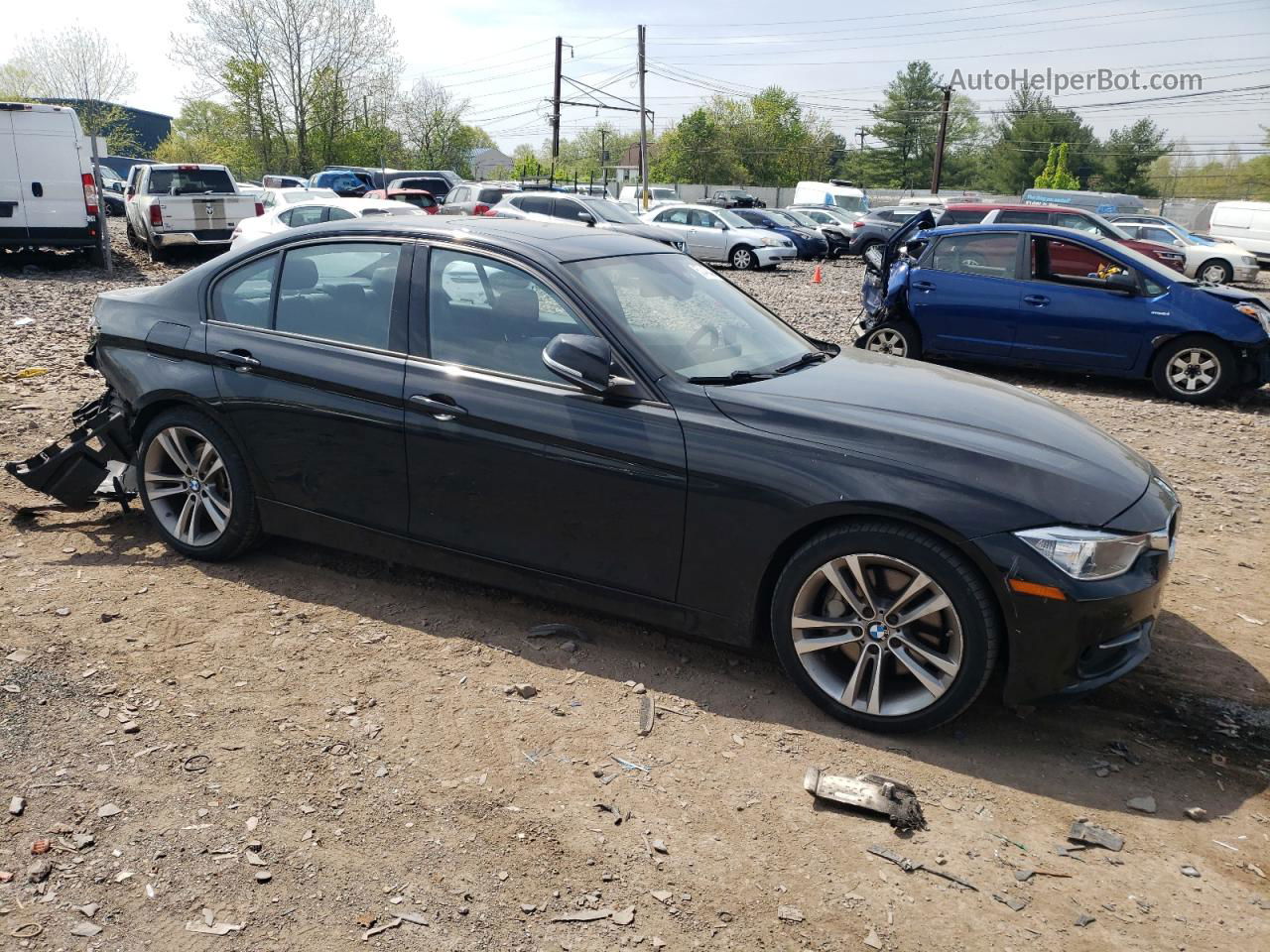 2012 Bmw 335 I Черный vin: WBA3A9G52CNN73034