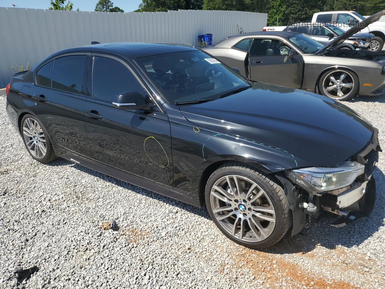 2013 Bmw 335 I Черный vin: WBA3A9G53DNP37845