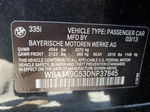 2013 Bmw 335 I Черный vin: WBA3A9G53DNP37845