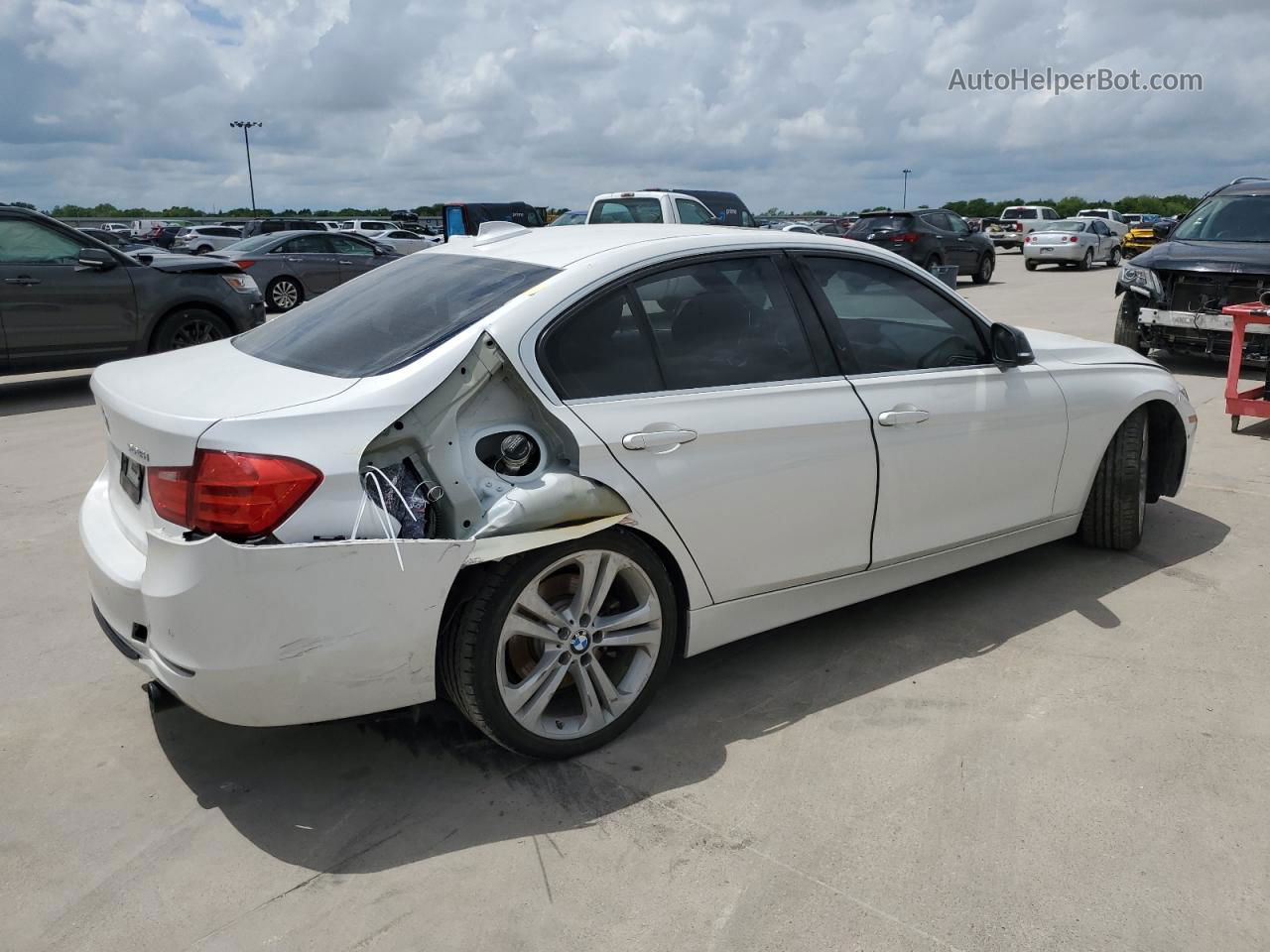 2015 Bmw 335 I White vin: WBA3A9G54FNT09138