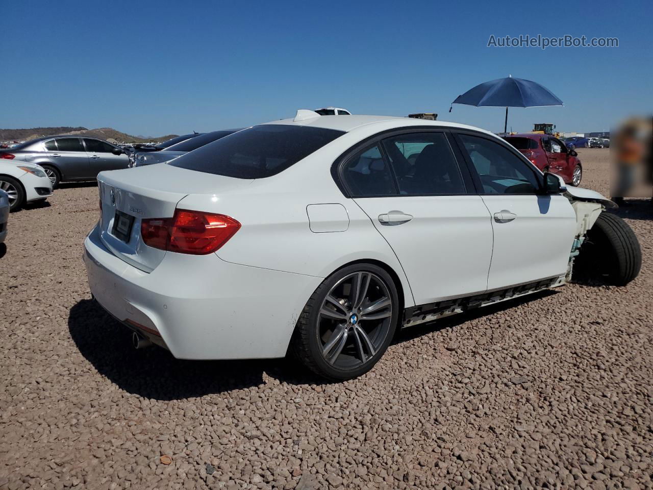 2015 Bmw 335 I White vin: WBA3A9G55FNS66557