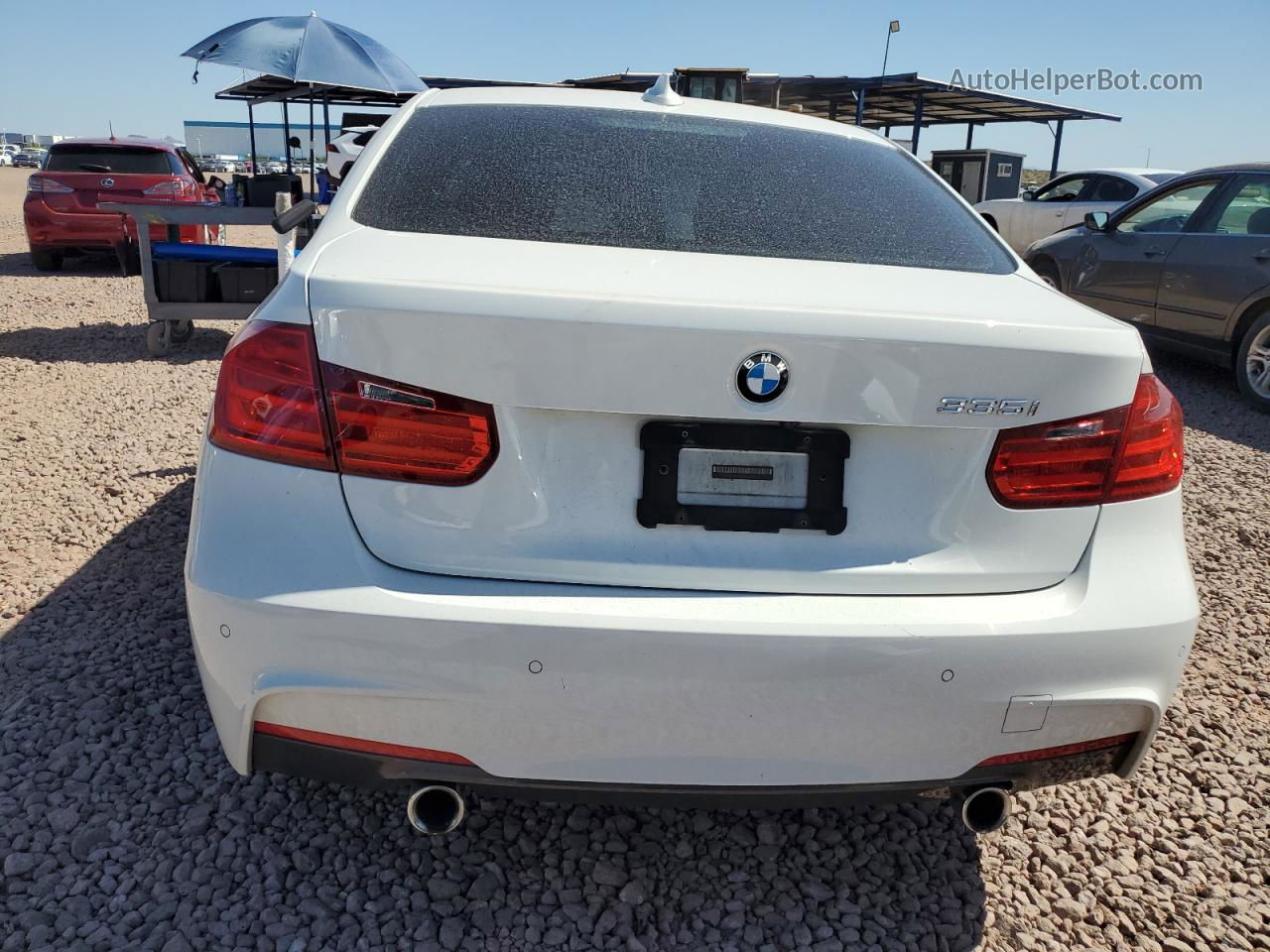 2015 Bmw 335 I White vin: WBA3A9G55FNS66557