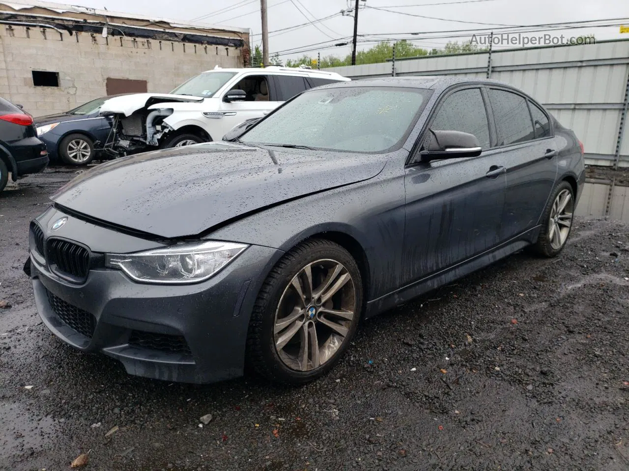 2014 Bmw 335 I Gray vin: WBA3A9G56ENS65139