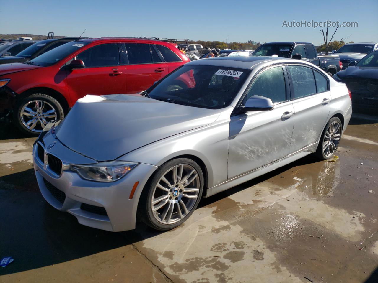 2014 Bmw 335 I Silver vin: WBA3A9G58ENR97479