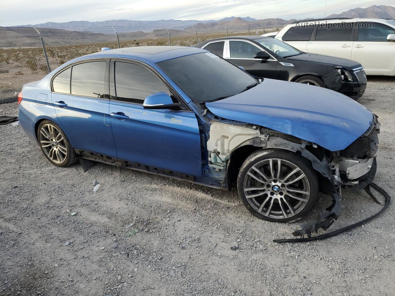 2015 Bmw 335 I Blue vin: WBA3A9G58FNS65970