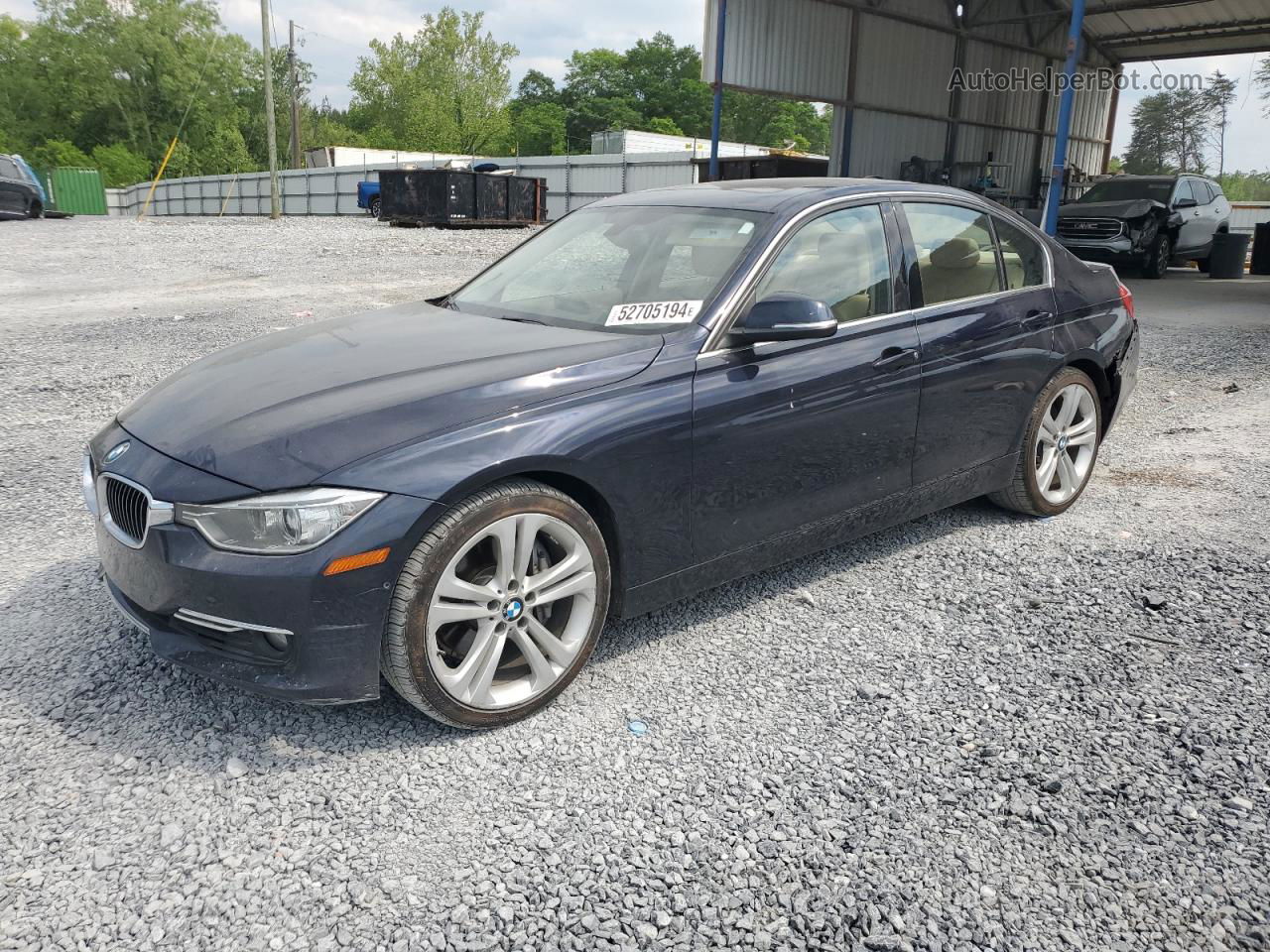 2013 Bmw 335 I Синий vin: WBA3A9G59DNR97019