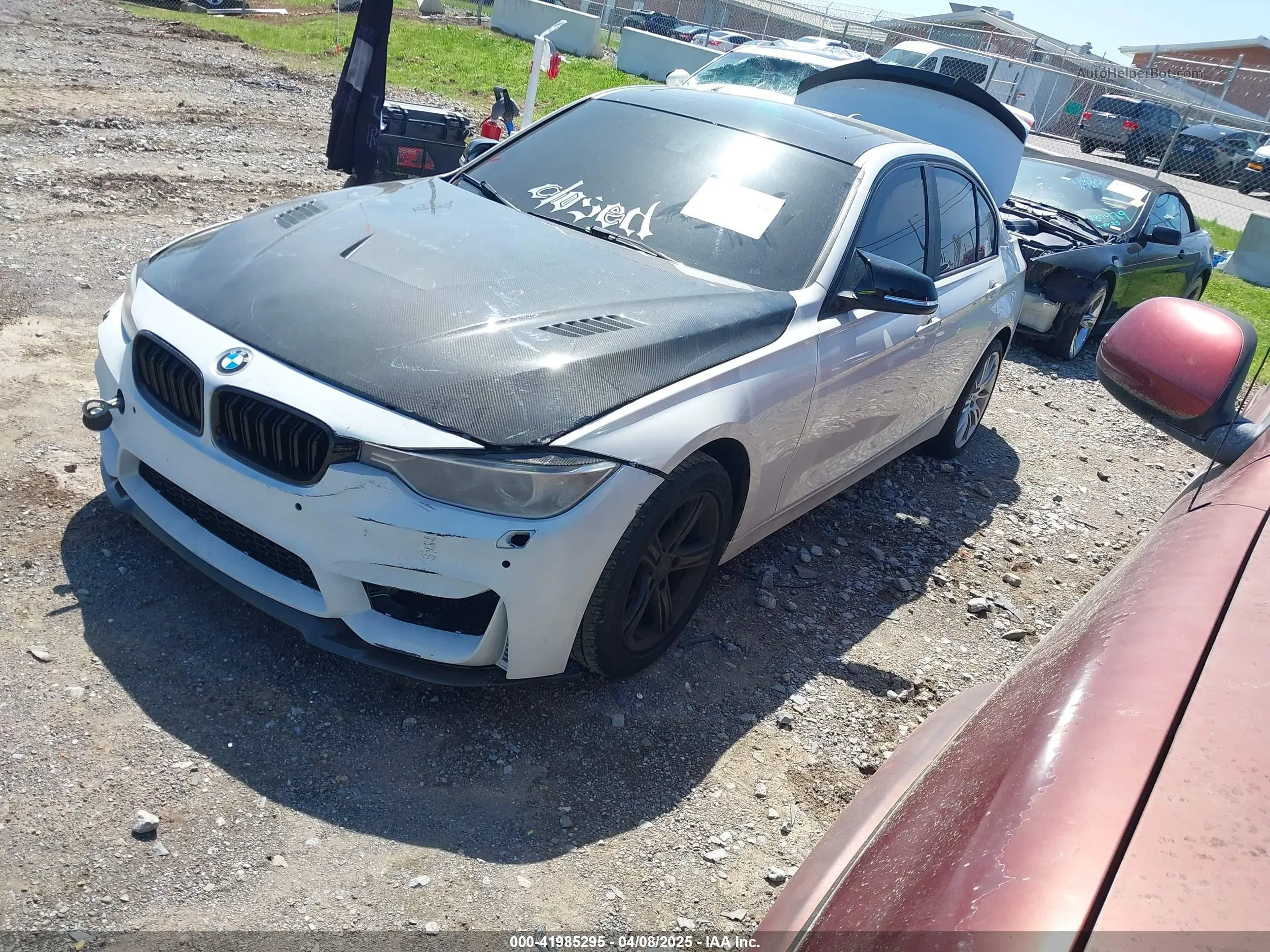 2014 Bmw 320i   White vin: WBA3B1C51EK132083