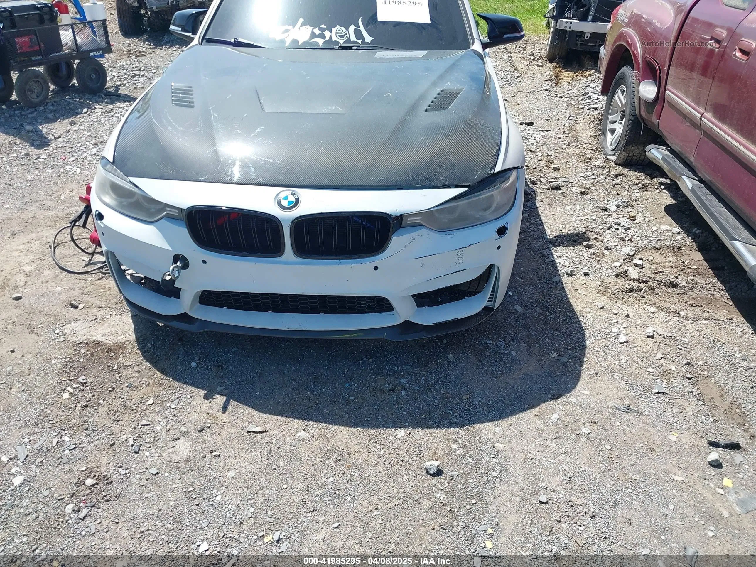 2014 Bmw 320i   White vin: WBA3B1C51EK132083