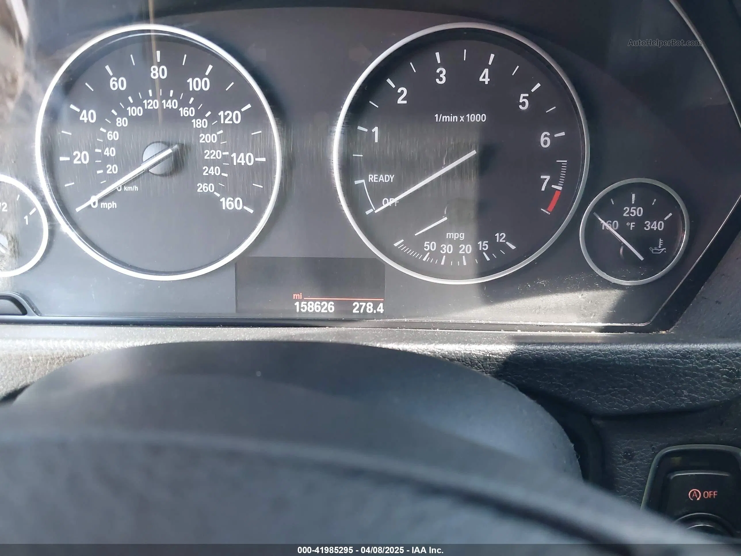2014 Bmw 320i   White vin: WBA3B1C51EK132083