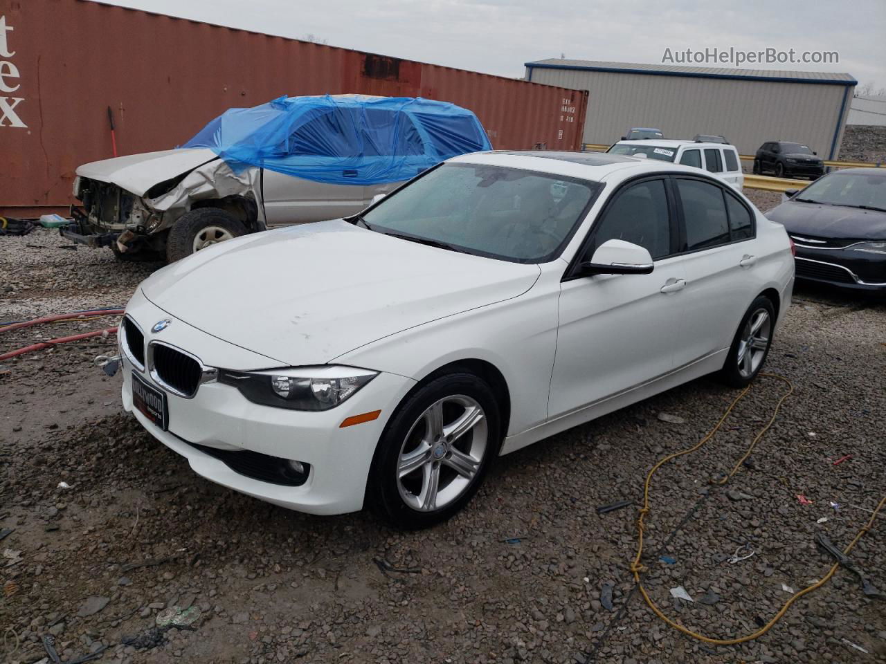 2014 Bmw 320 I White vin: WBA3B1C51EP680538