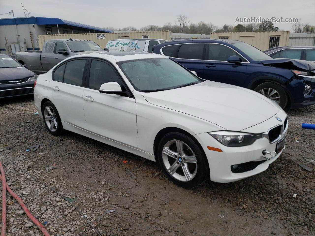 2014 Bmw 320 I White vin: WBA3B1C51EP680538