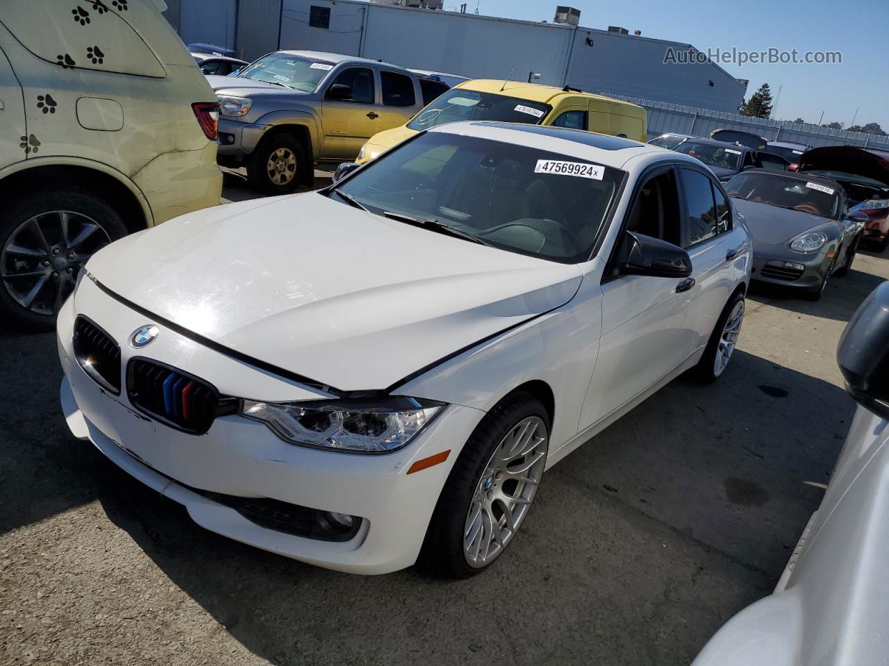 2015 Bmw 320 I White vin: WBA3B1C51FK135891