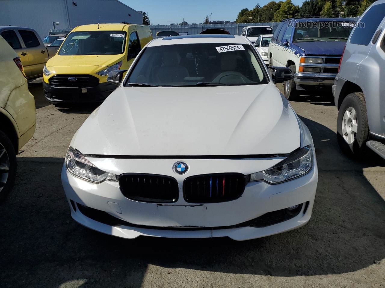 2015 Bmw 320 I White vin: WBA3B1C51FK135891